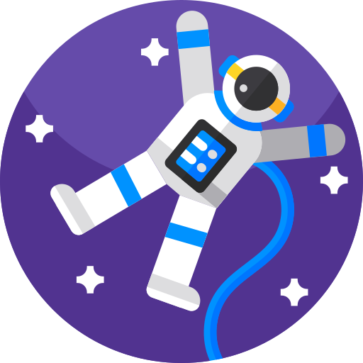 astronaut Geometric Flat Circular Flat icoon