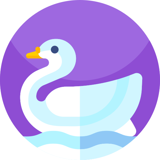 Swan Geometric Flat Circular Flat icon