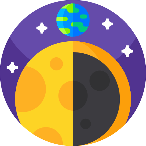 księżyc Geometric Flat Circular Flat ikona