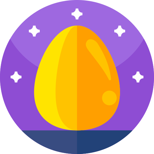 a galinha dos ovos de ouro Geometric Flat Circular Flat Ícone