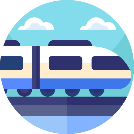 trein Geometric Flat Circular Flat icoon