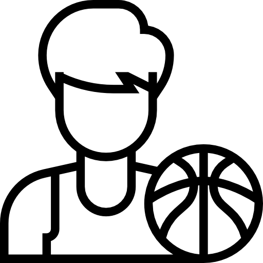 gracz koszykówki Meticulous Line ikona