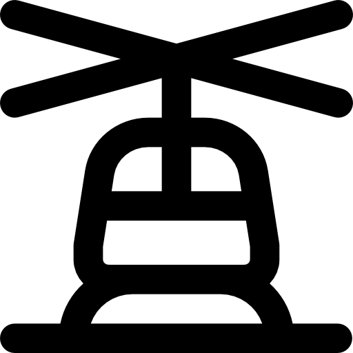 helikopter Basic Black Outline icoon