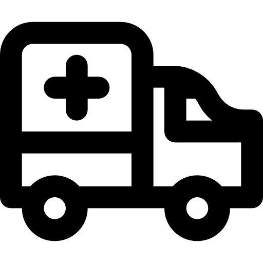 ambulans Basic Black Outline ikona