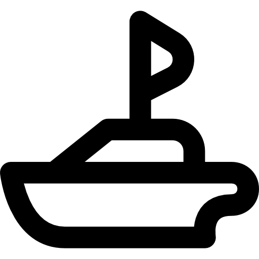 schip Basic Black Outline icoon