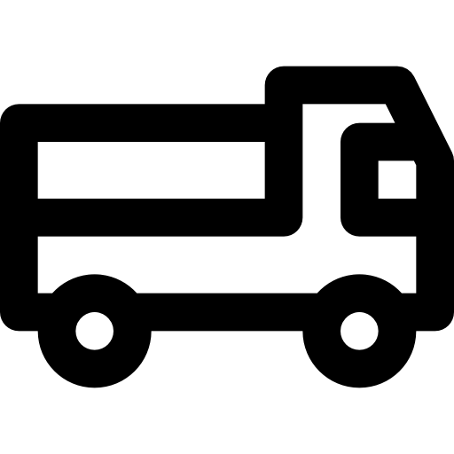 pick-up vrachtwagen Basic Black Outline icoon