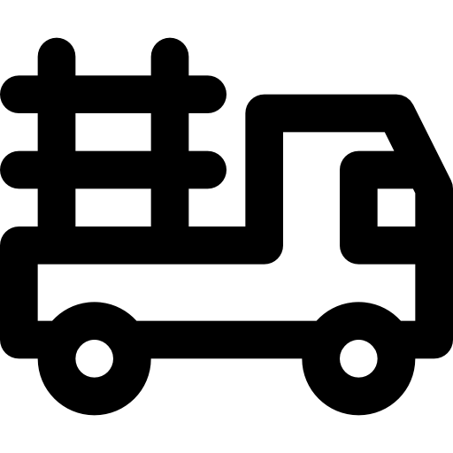 pick-up vrachtwagen Basic Black Outline icoon