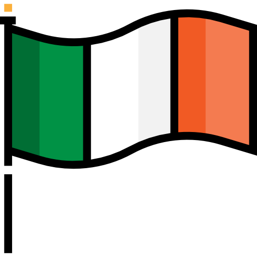 irlandia Detailed Straight Lineal color ikona