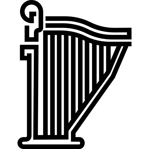 harpe Detailed Straight Lineal Icône