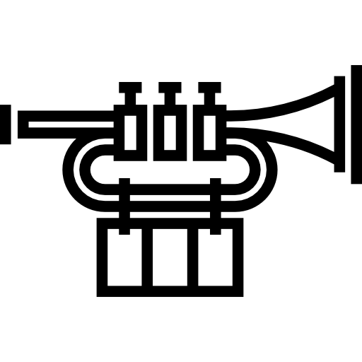 trompeta Detailed Straight Lineal icono