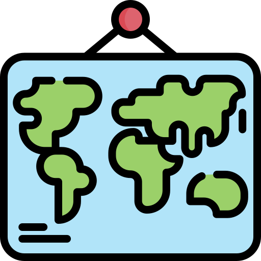 World map Special Lineal color icon