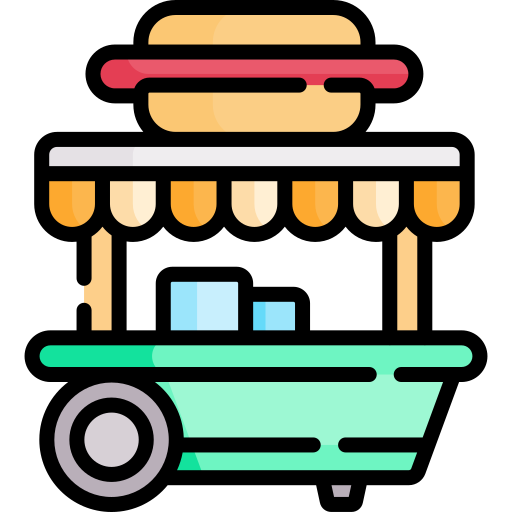 carro de comida Special Lineal color icono