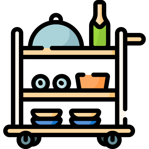 Food trolley Special Lineal color icon