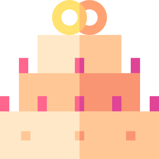 pastel de bodas Basic Straight Flat icono