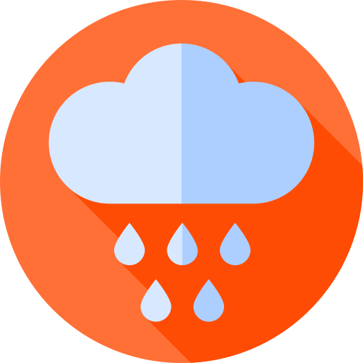 Rain Flat Circular Flat icon