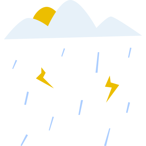tempête Cartoon Flat Icône