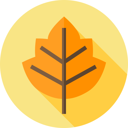 Tree leaf Flat Circular Flat icon