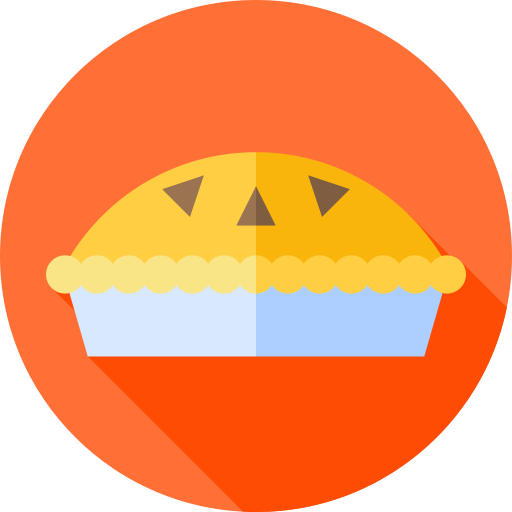 Apple pie Flat Circular Flat icon