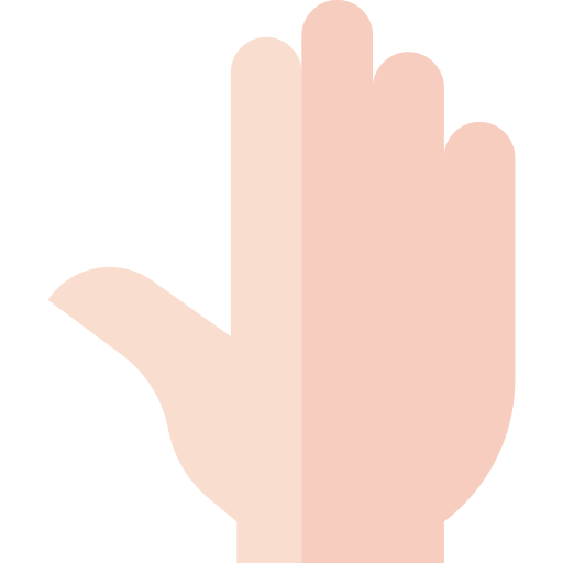 手 Basic Straight Flat icon