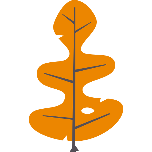 liść drzewa Cartoon Flat ikona