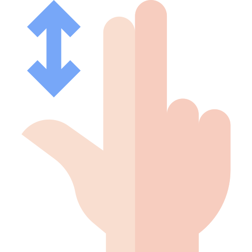 hand Basic Straight Flat icoon