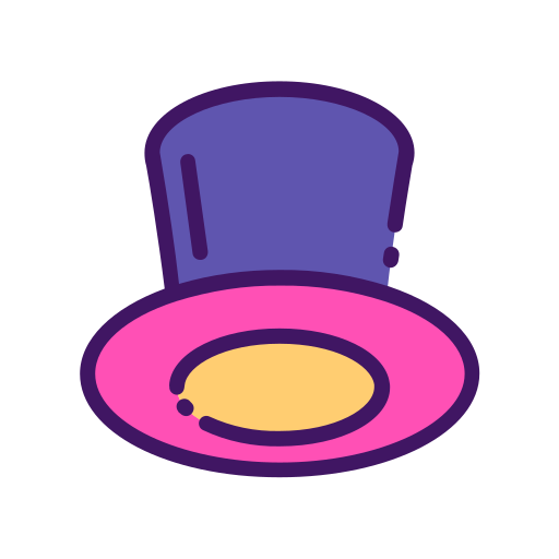 sombrero de mago Good Ware Lineal Color icono
