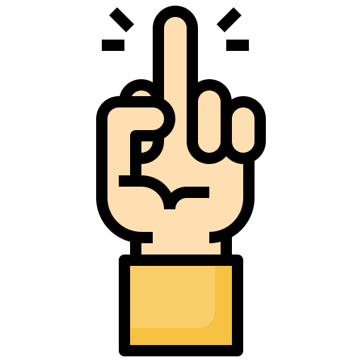 dedo medio Surang Lineal Color icono