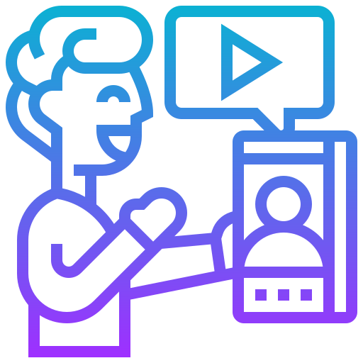 Video call Meticulous Gradient icon