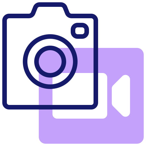 aparaty fotograficzne Inipagistudio Lineal Color ikona