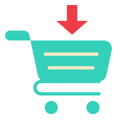 Shopping cart Good Ware Flat icon