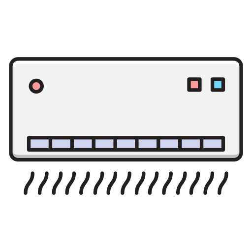 Air conditioner Vector Stall Lineal Color icon