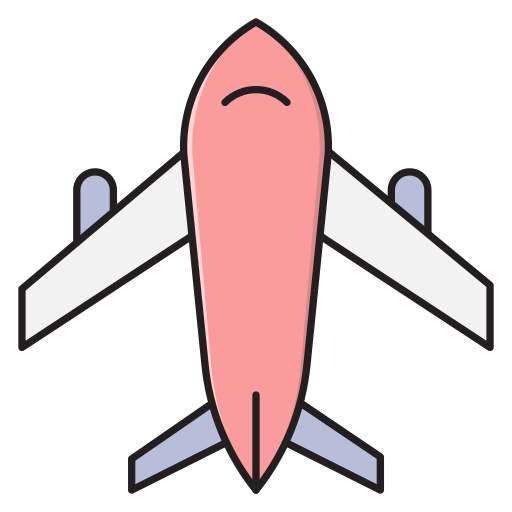 Airplane Vector Stall Lineal Color icon