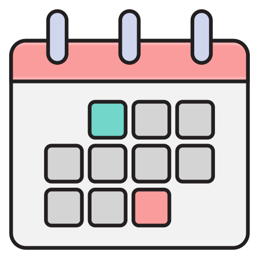 Calendar Vector Stall Lineal Color icon