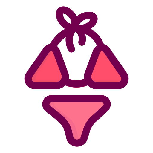 bikini Generic Outline Color icono