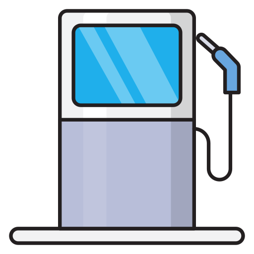 Petrol station Vector Stall Lineal Color icon