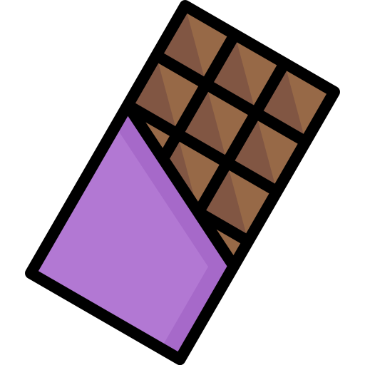 barretta di cioccolato Generic Outline Color icona