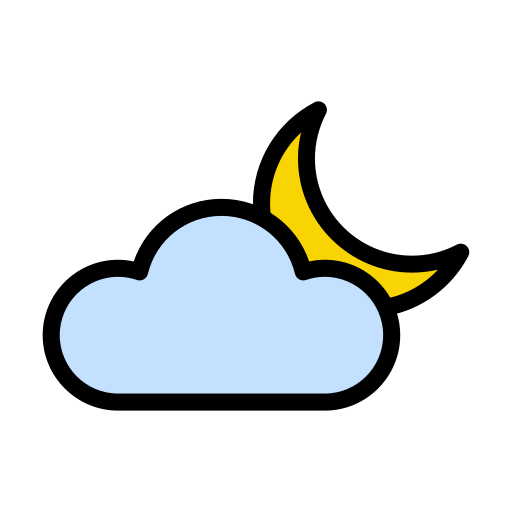 Night Vector Stall Lineal Color icon