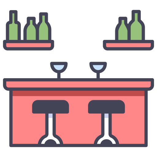 barra de bar MaxIcons Lineal color icono