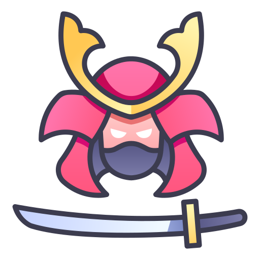samurai MaxIcons Lineal color icono