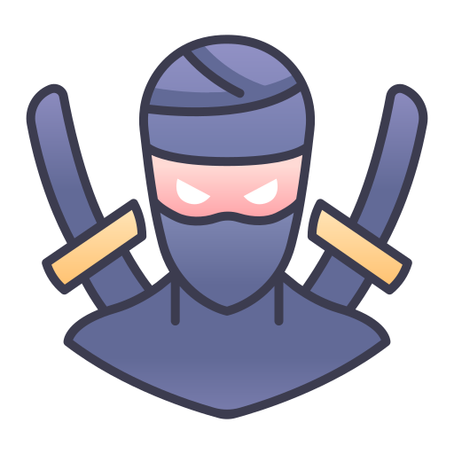 ninja MaxIcons Lineal color icoon