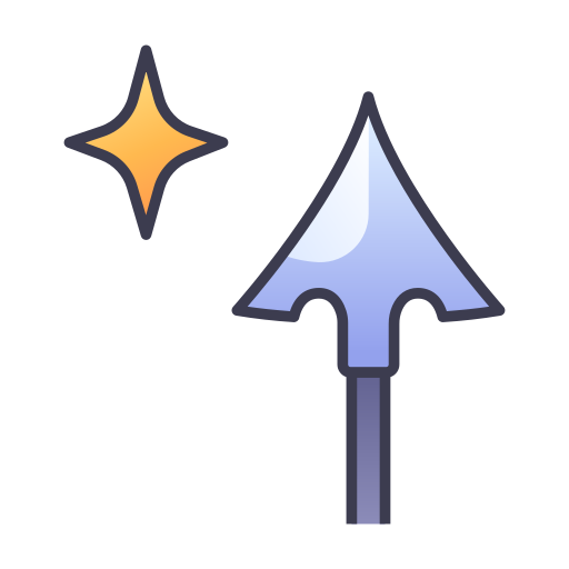 flecha MaxIcons Lineal color icono