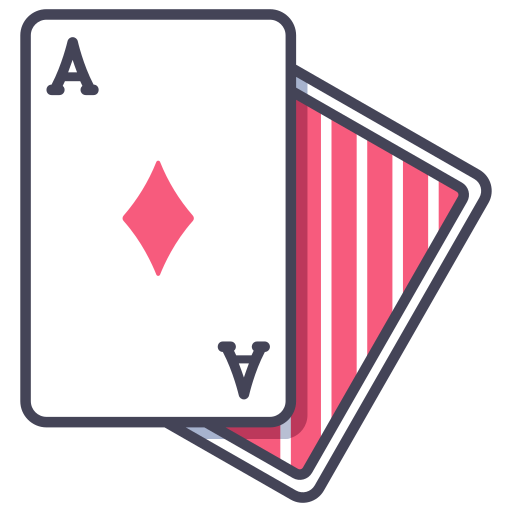 cartas de póquer MaxIcons Lineal color icono