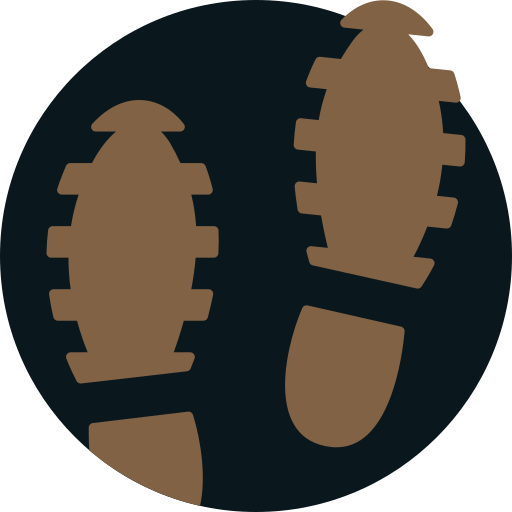 フットプリント Detailed Flat Circular Flat icon