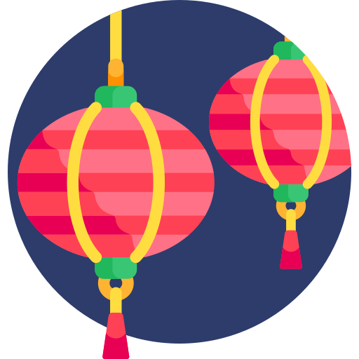 중국어 등불 Detailed Flat Circular Flat icon