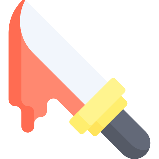 cuchillo Kawaii Flat icono