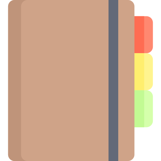 cuaderno Kawaii Flat icono
