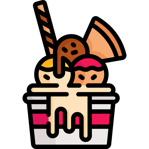 taza de helado Special Lineal color icono