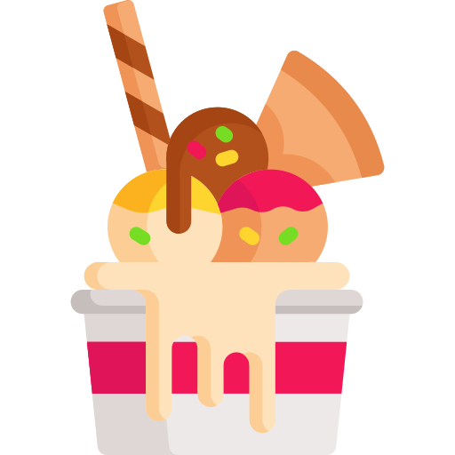 Ice cream cup Special Flat icon