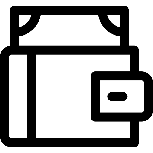 portemonnee Basic Rounded Lineal icoon