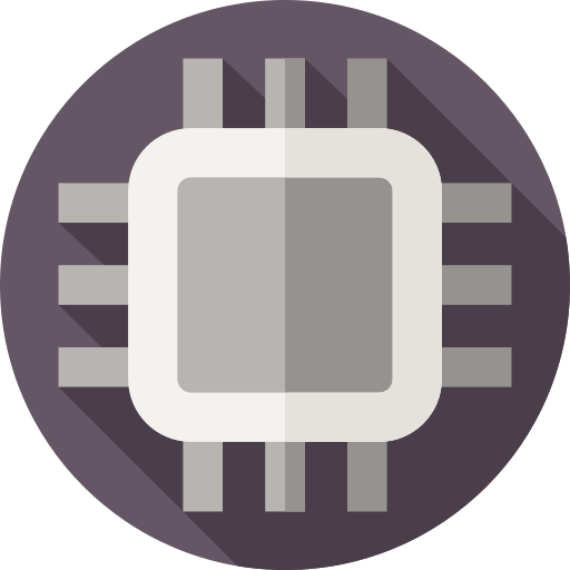 Microchip Flat Circular Flat icon